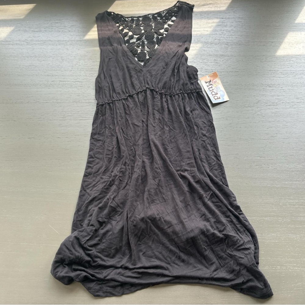 Mudd Gray Embellished Ruched Sundress